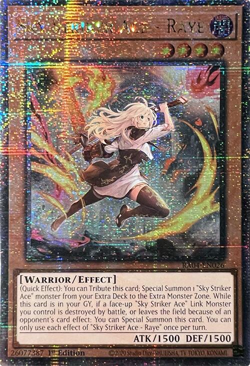 Sky Striker Ace - Raye (New Art) (Quarter Century Secret Rare) (RA04-EN026) [Quarter Century Stampede]