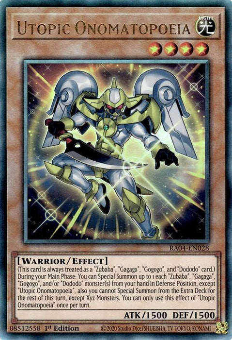 Utopic Onomatopoeia [RA04-EN028] Ultimate Rare