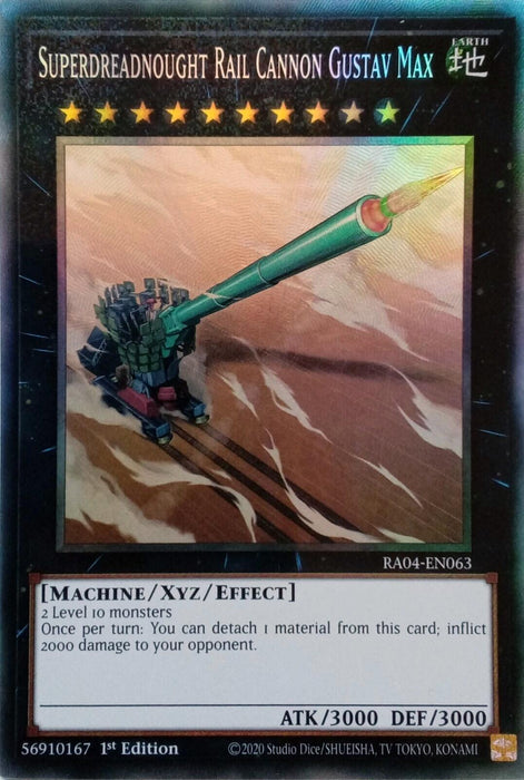 Superdreadnought Rail Cannon Gustav Max [RA04-EN063] Collector's Rare