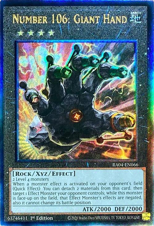 Number 106: Giant Hand (PUR) (RA04-EN066) [Quarter Century Stampede]