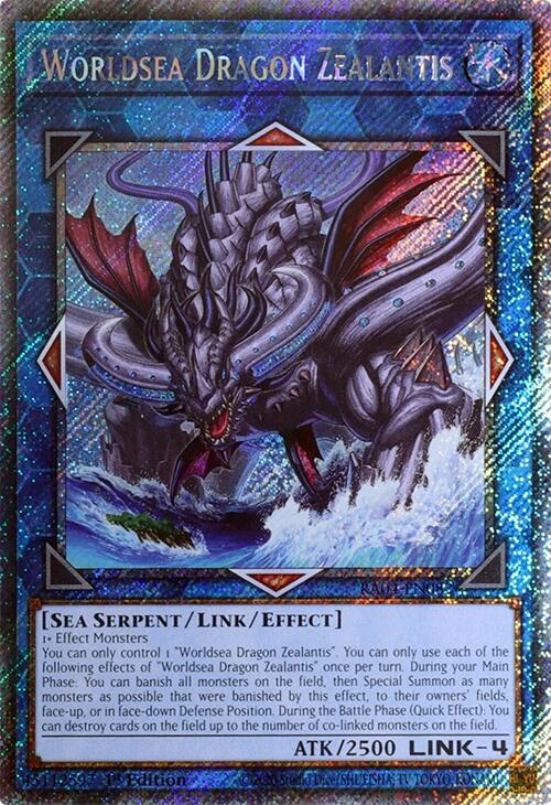 Worldsea Dragon Zealantis (Platinum Secret Rare) (RA04-EN082) [Quarter Century Stampede]
