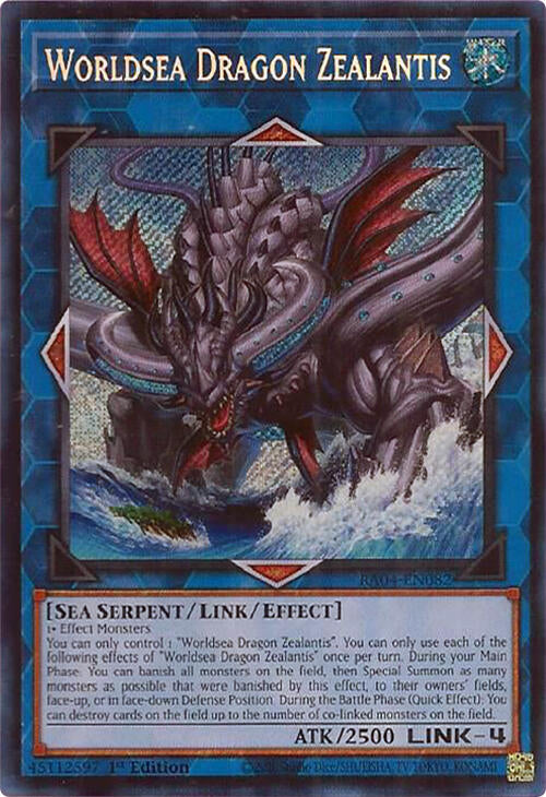 Worldsea Dragon Zealantis (Secret Rare) (RA04-EN082) [Quarter Century Stampede]