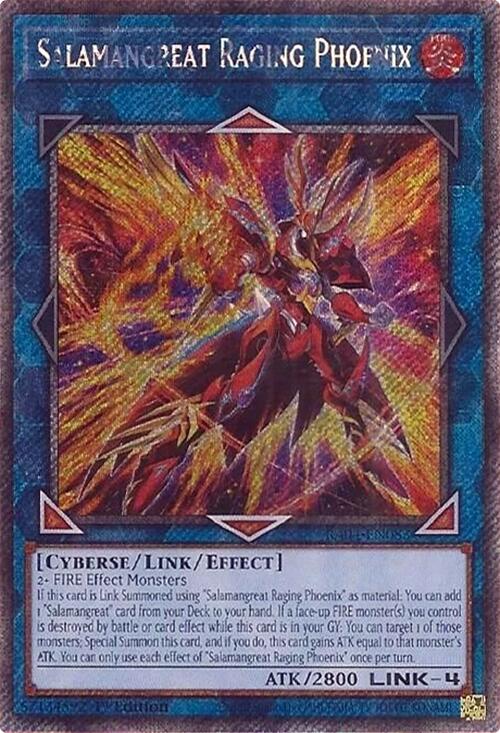 Salamangreat Raging Phoenix (Platinum Secret Rare) (RA04-EN083) [Quarter Century Stampede]