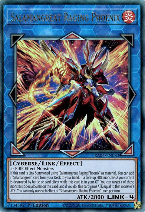 Salamangreat Raging Phoenix [RA04-EN083] Ultimate Rare