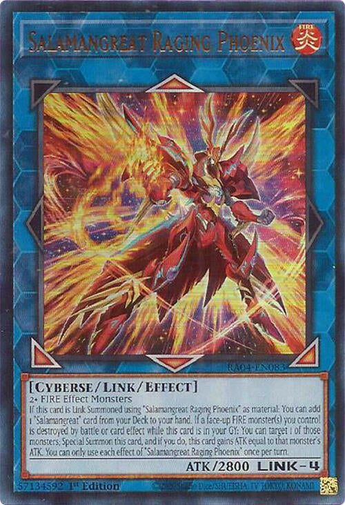 Salamangreat Raging Phoenix (UR) (RA04-EN083) [Quarter Century Stampede]