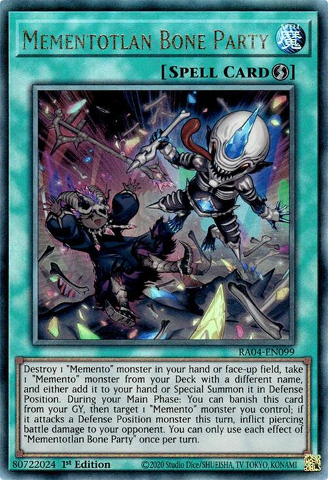 Mementotlan Bone Party [RA04-EN099] Ultimate Rare