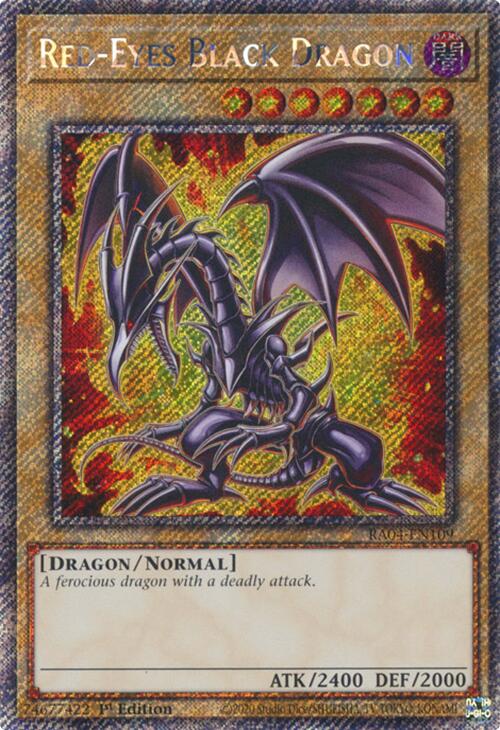 Red-Eyes Black Dragon (7th Art) (Platinum Secret Rare) (RA04-EN109) [Quarter Century Stampede]