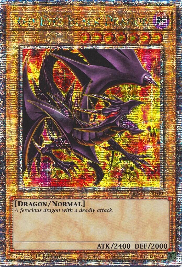 Red-Eyes Black Dragon (8th Art) (Quarter Century Secret Rare) (RA04-EN109) [Quarter Century Stampede]