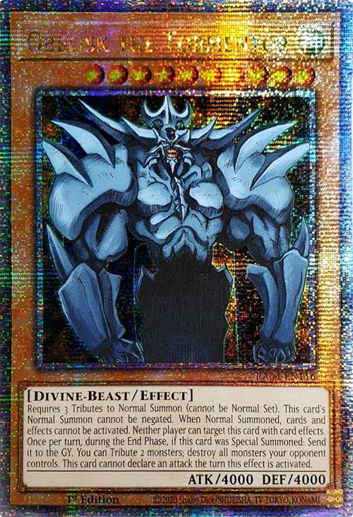 Obelisk the Tormentor (Quarter Century Secret Rare) (RA04-EN116) [Quarter Century Stampede]