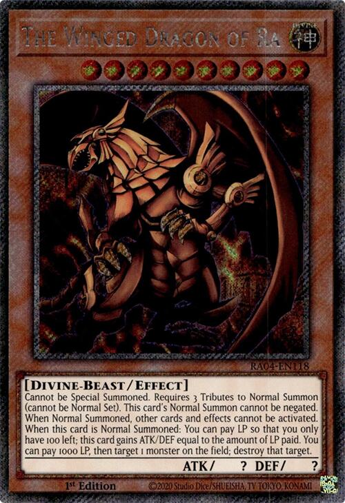 The Winged Dragon of Ra (Platinum Secret Rare) (RA04-EN118) [Quarter Century Stampede]