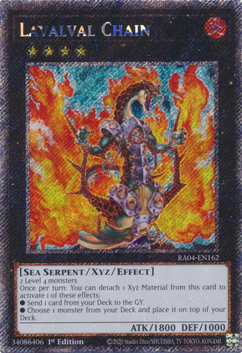 Lavalval Chain [RA04-EN162] Platinum Secret Rare