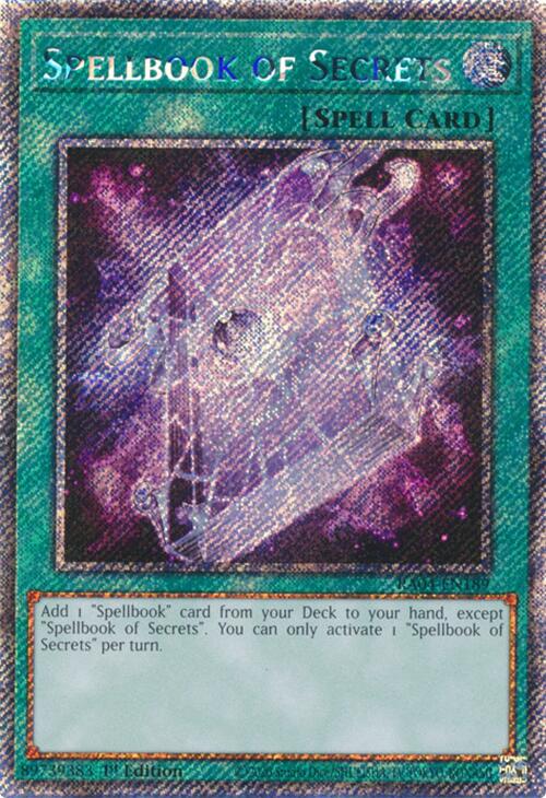 Spellbook of Secrets (Platinum Secret Rare) (RA04-EN189) [Quarter Century Stampede]
