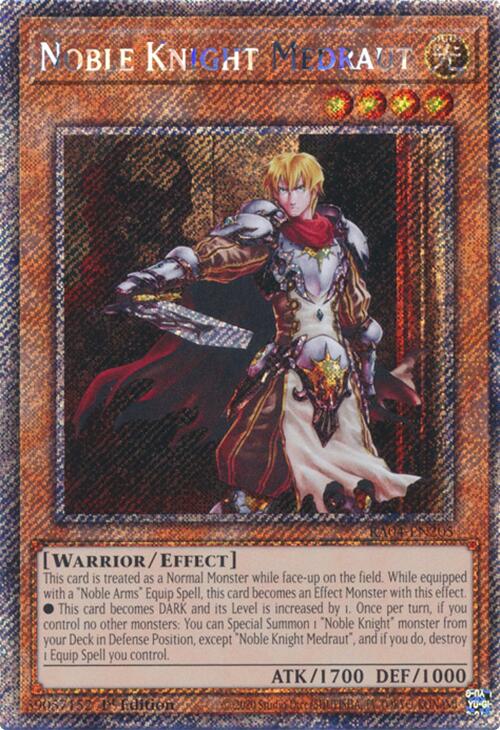 Noble Knight Medraut (Platinum Secret Rare) (RA04-EN205) [Quarter Century Stampede]