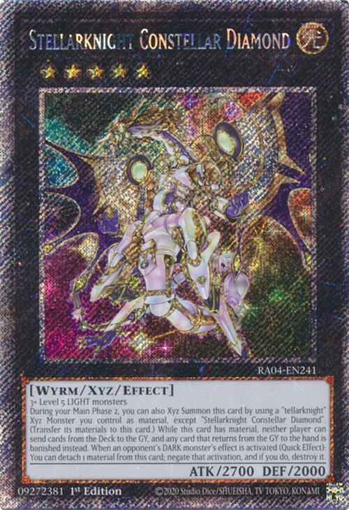 Stellarknight Constellar Diamond (Platinum Secret Rare) (RA04-EN241) [Quarter Century Stampede]