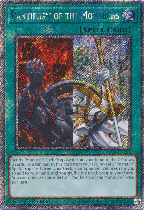 Pantheism of the Monarchs (Platinum Secret Rare) (RA04-EN261) [Quarter Century Stampede]
