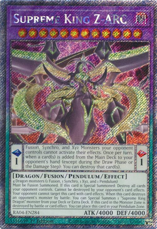 Supreme King Z-ARC (Platinum Secret Rare) (RA04-EN284) [Quarter Century Stampede]