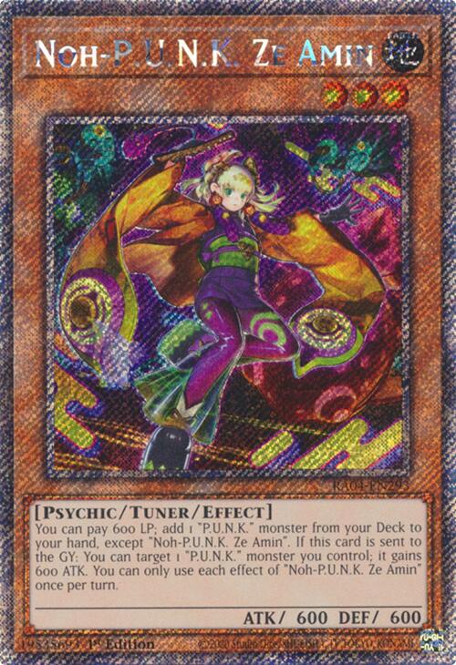 Noh-P.U.N.K. Ze Amin (Platinum Secret Rare) (RA04-EN293) [Quarter Century Stampede]