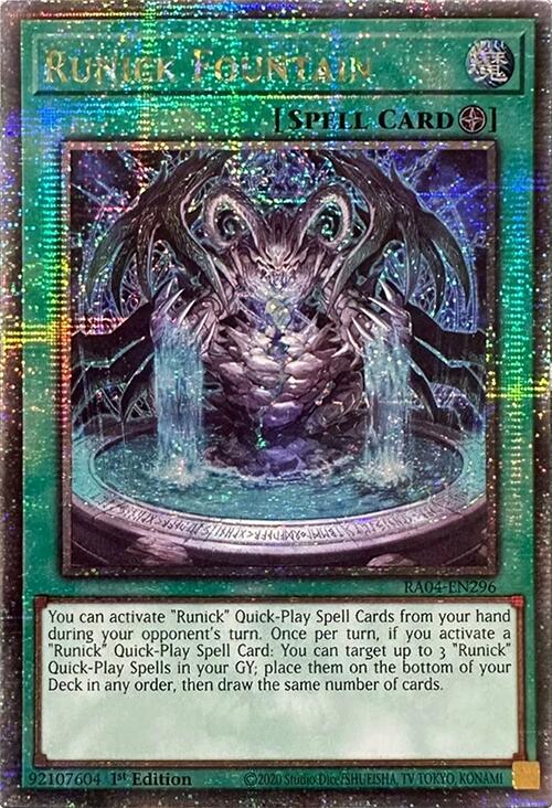 Runick Fountain (Quarter Century Secret Rare) (RA04-EN296) [Quarter Century Stampede]