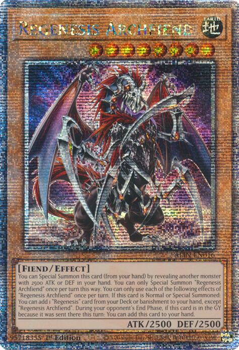 Regenesis Archfiend (Quarter Century Secret Rare) (ALIN-EN016) [Alliance Insight]