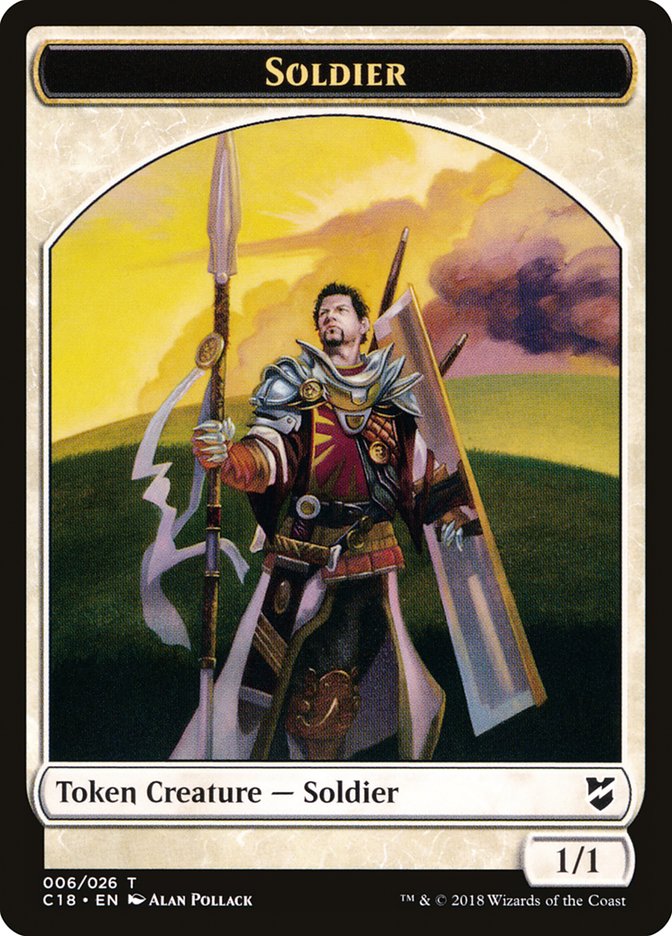 Cat // Soldier Double-Sided Token (5 // 6) [Commander 2018]