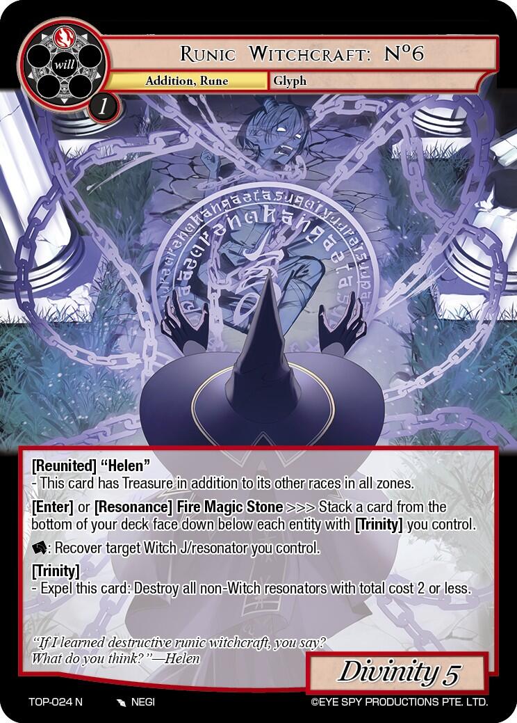 Runic Witchcraft: Nº6 (TOP-024 N) [Ten Oaths of Protopaterpolis' War]