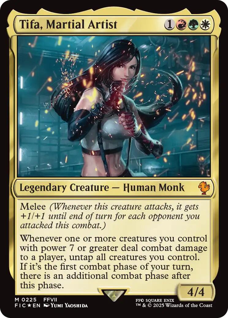 Tifa, Martial Artist (Surge Foil) (225) [Commander: FINAL FANTASY]