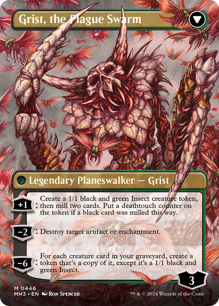 Grist, Voracious Larva (Borderless) (446) [Modern Horizons 3]