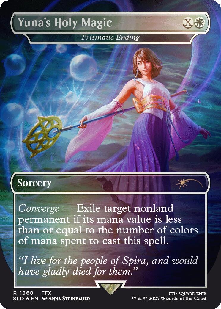 Yuna's Holy Magic - Prismatic Ending (Rainbow Foil) (1868) [Secret Lair Drop Series]