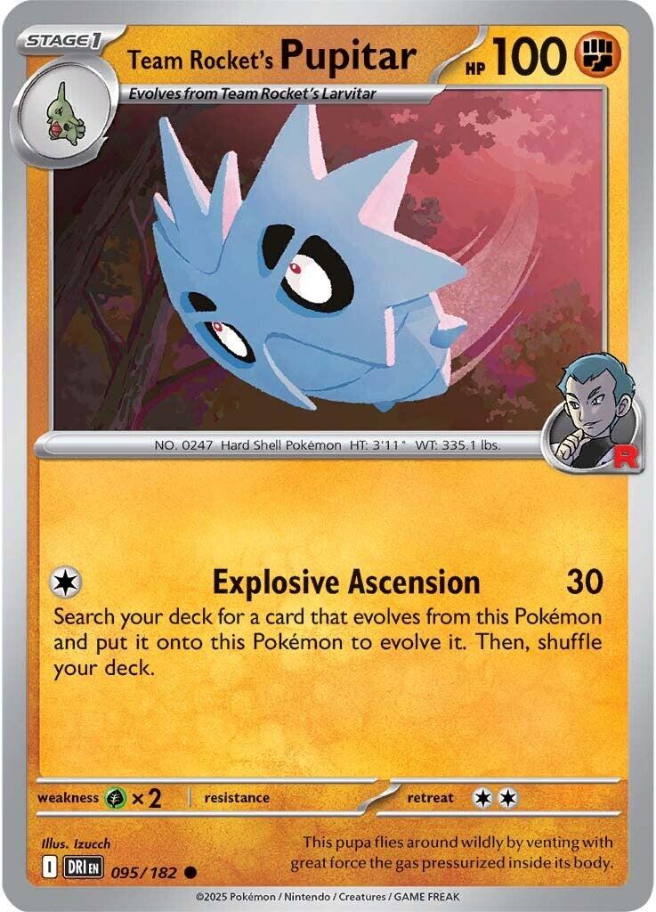 Team Rocket's Pupitar (095/182) [SV10: Destined Rivals]