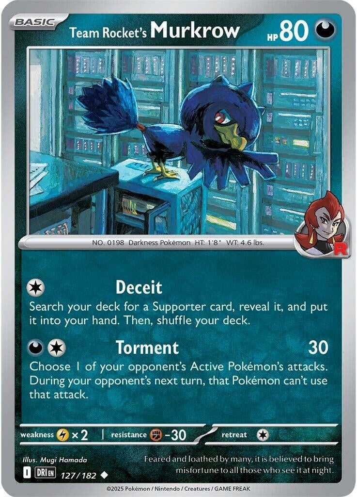 Team Rocket's Murkrow (127/182) [SV10: Destined Rivals]