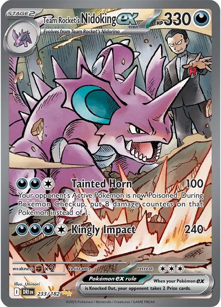 Team Rocket's Nidoking ex (233/182) [SV10: Destined Rivals]