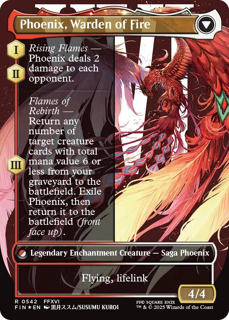 Joshua, Phoenix's Dominant (Borderless) (Surge Foil) (542) [FINAL FANTASY]