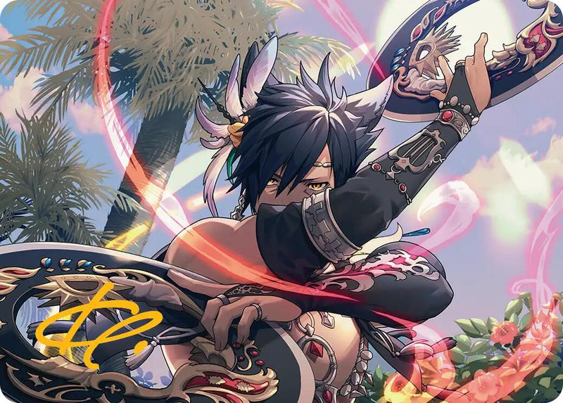Dancer's Chakrams Art Card (Gold-Stamped Signature) (24) [Art Series: FINAL FANTASY]
