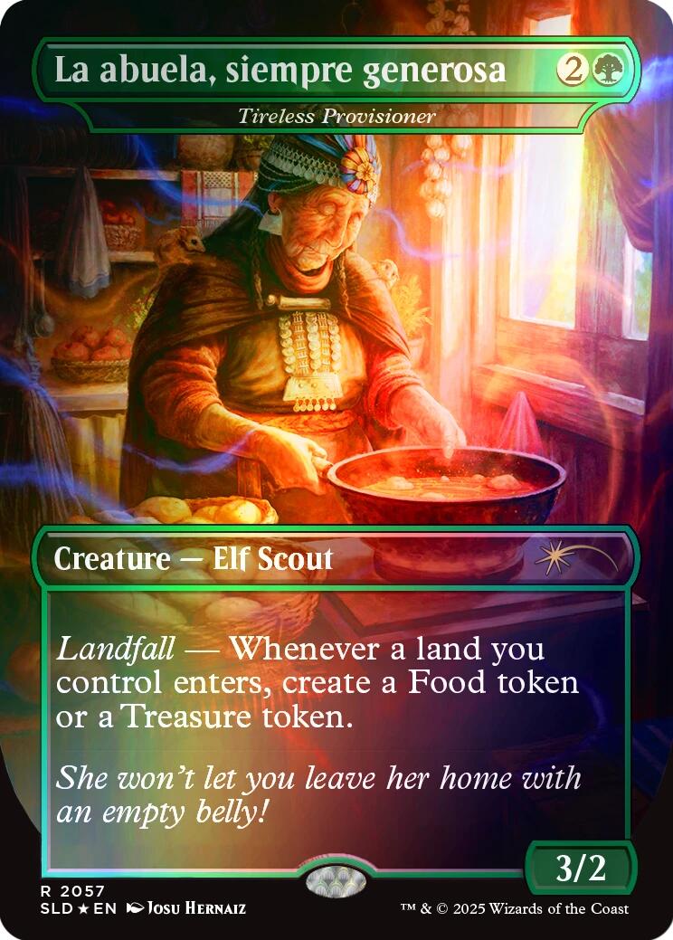 La abuela, siempre generosa - Tireless Provisioner (Rainbow Foil) (2057) [Secret Lair Drop Series]