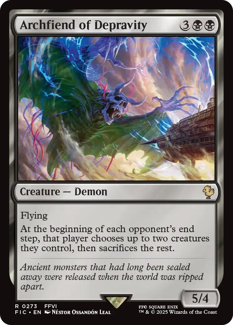Archfiend of Depravity (Surge Foil) (273) [Commander: FINAL FANTASY]
