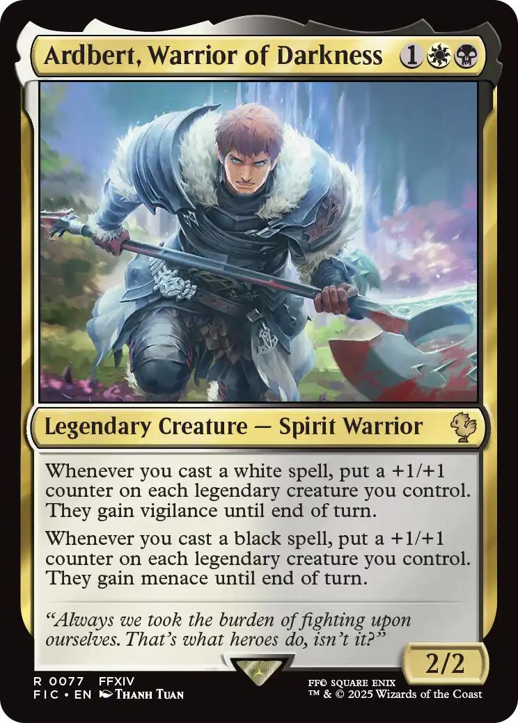 Ardbert, Warrior of Darkness (Surge Foil) (77) [Commander: FINAL FANTASY]