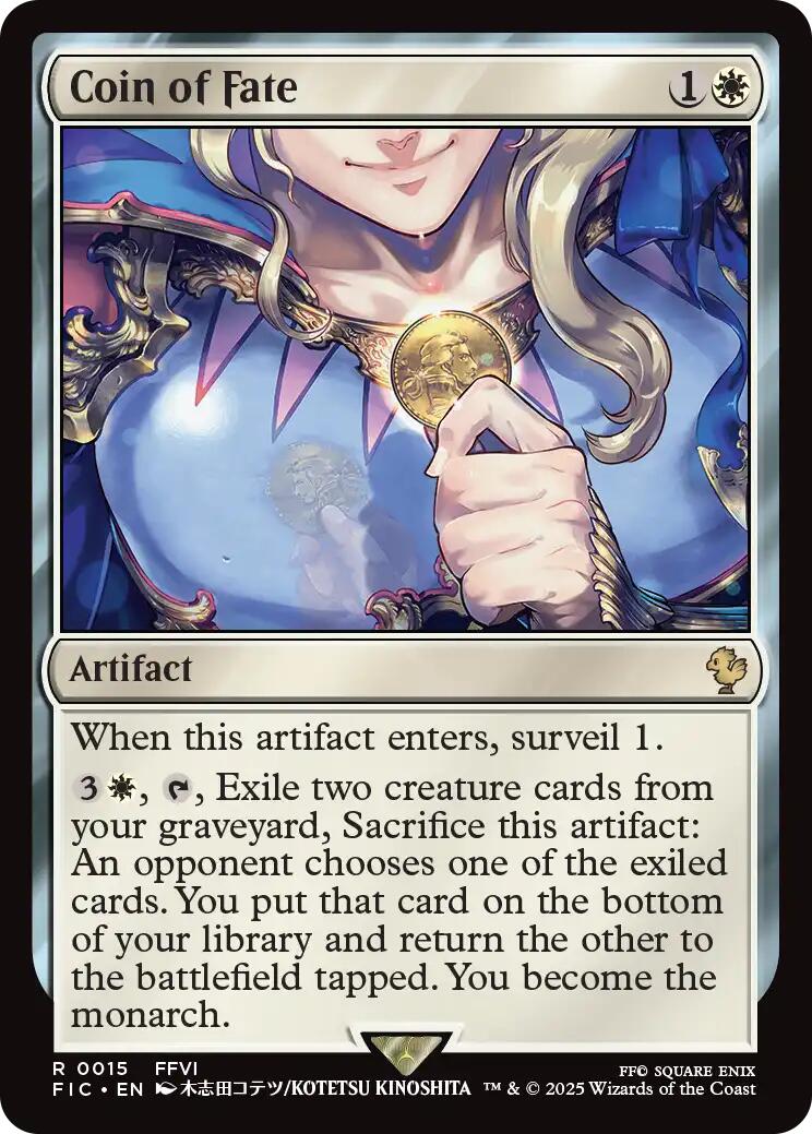 Coin of Fate (Surge Foil) (15) [Commander: FINAL FANTASY]