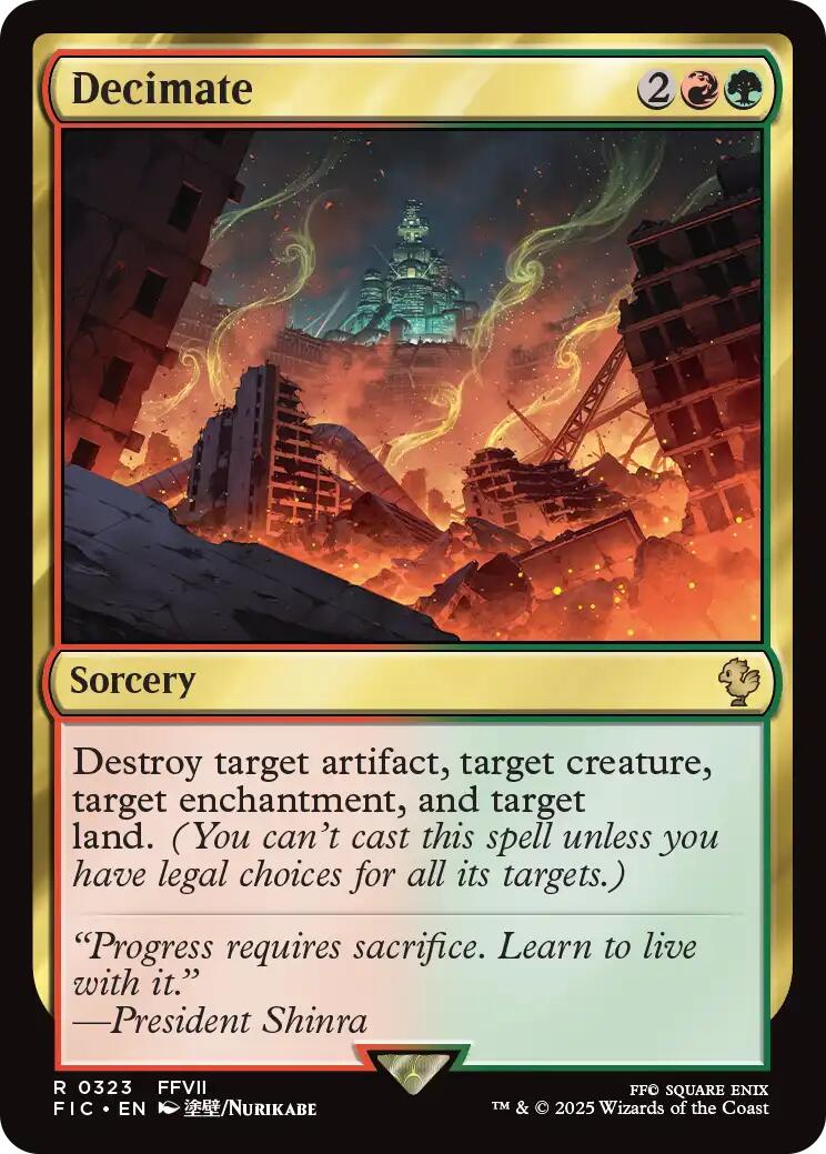 Decimate (Surge Foil) (323) [Commander: FINAL FANTASY]