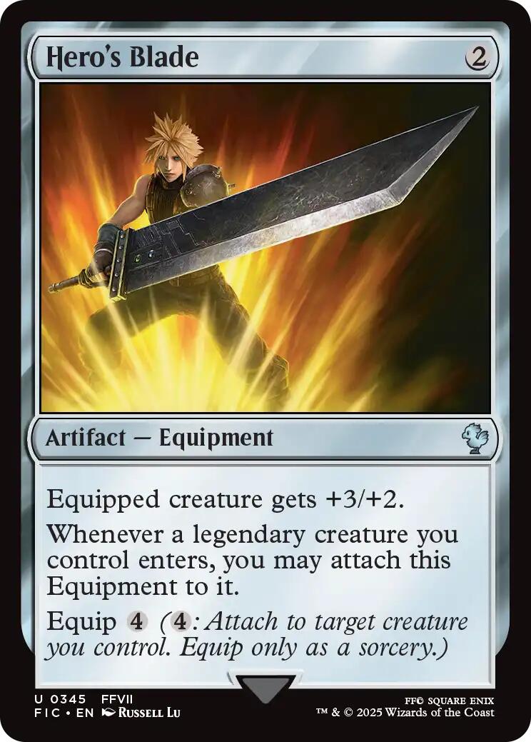 Hero's Blade (Surge Foil) (345) [Commander: FINAL FANTASY]