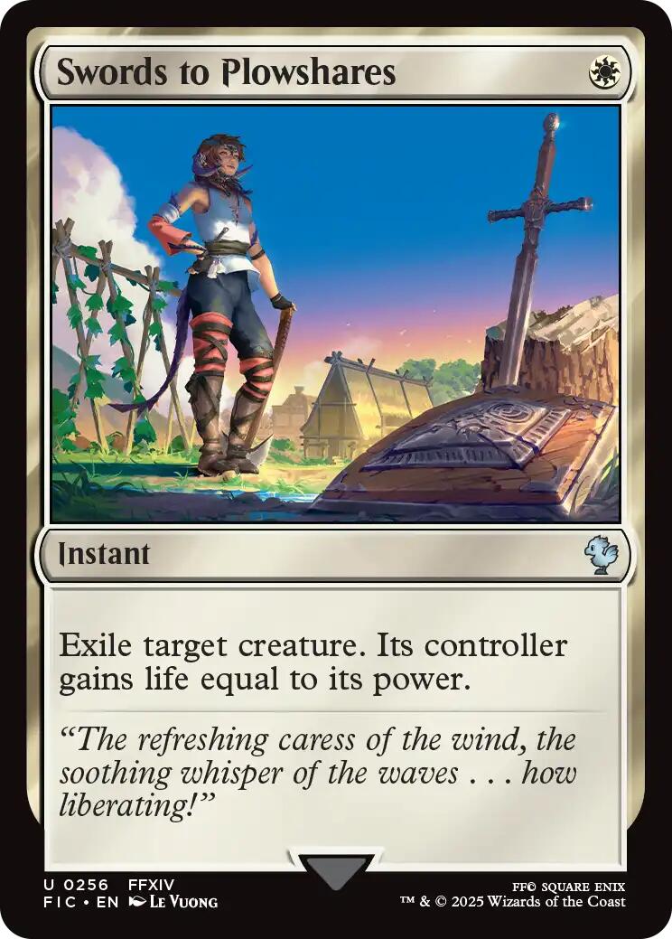 Swords to Plowshares (Surge Foil) (256) [Commander: FINAL FANTASY]