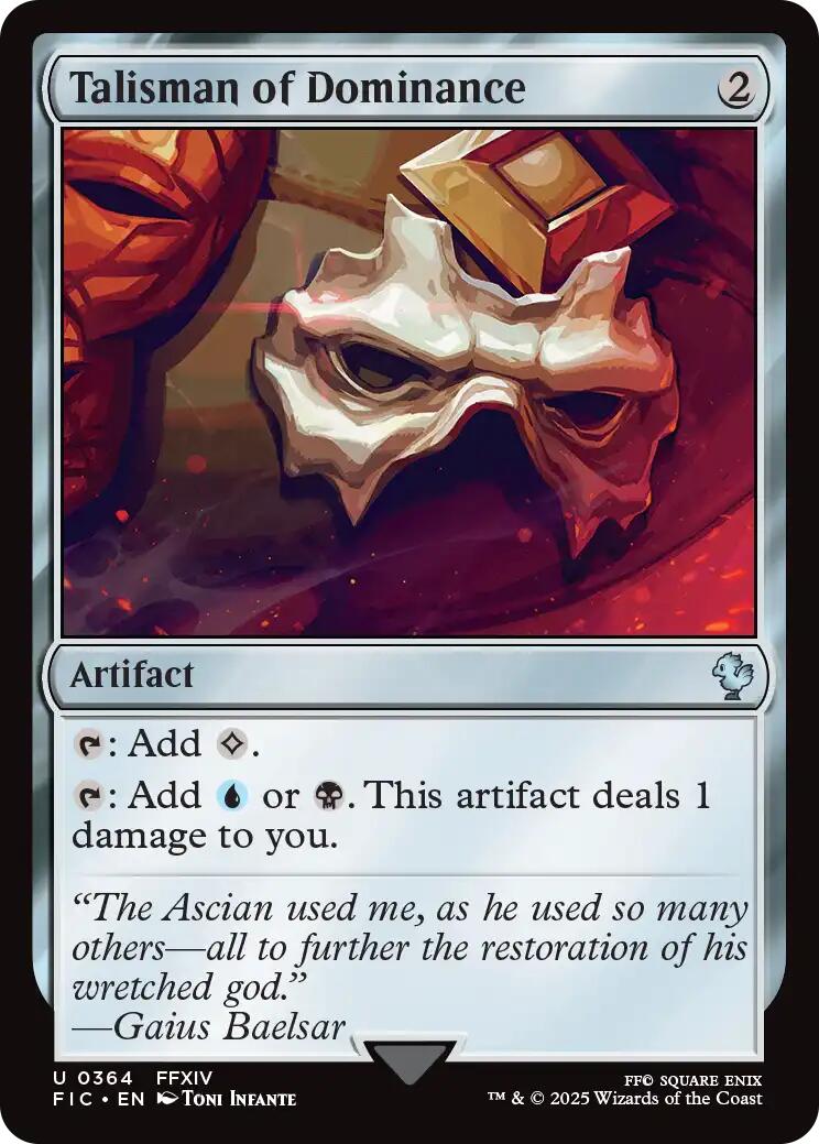 Talisman of Dominance (Surge Foil) (364) [Commander: FINAL FANTASY]