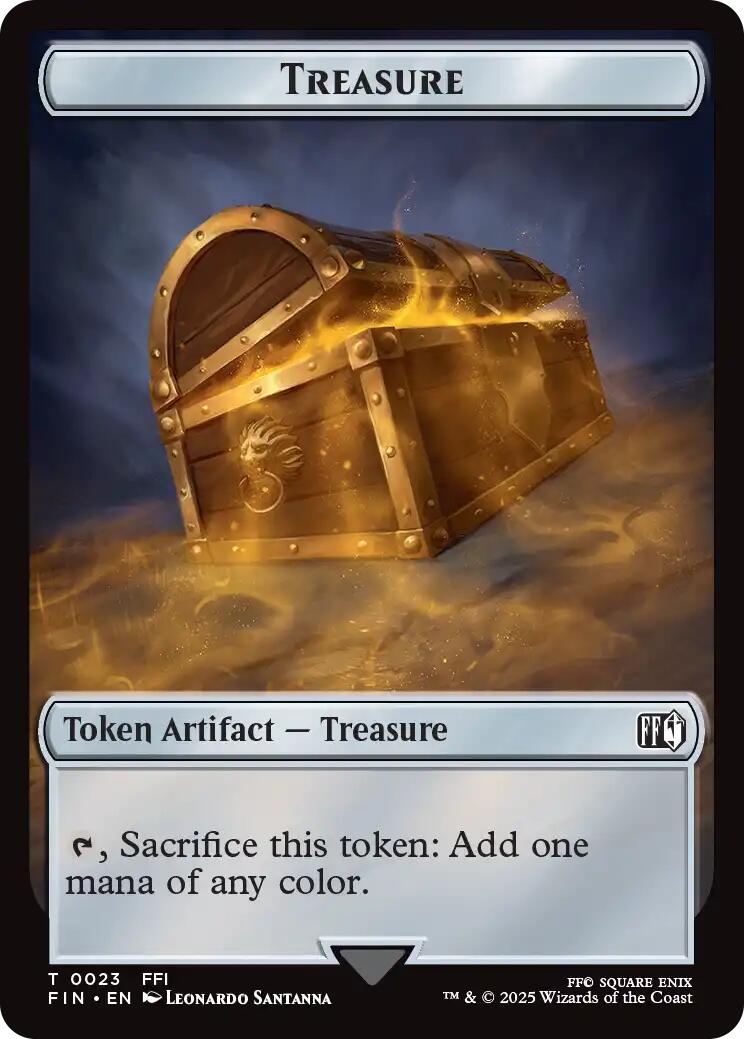 Clue // Treasure Double-Sided Token (9 // 23) [Commander: FINAL FANTASY]