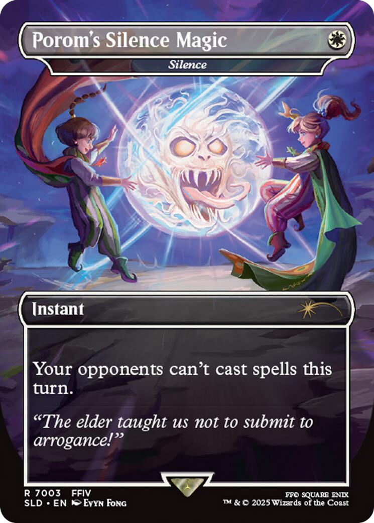 Porom's Silence Magic - Silence (Rainbow Foil) (7003) [Secret Lair Drop Series]
