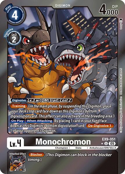 Monochromon (Limited Foil) (EX9-051 U) [Versus Monsters]