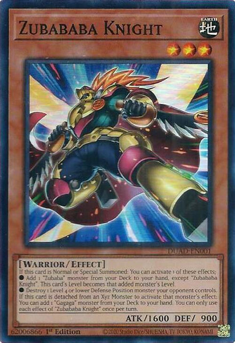 Zubababa Knight [DUAD-EN001] Super Rare