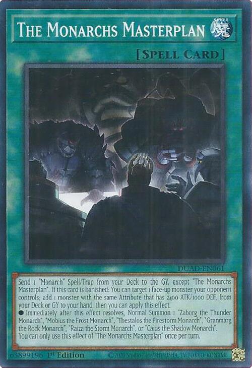 The Monarchs Masterplan (DUAD-EN061) [Duelist's Advance]