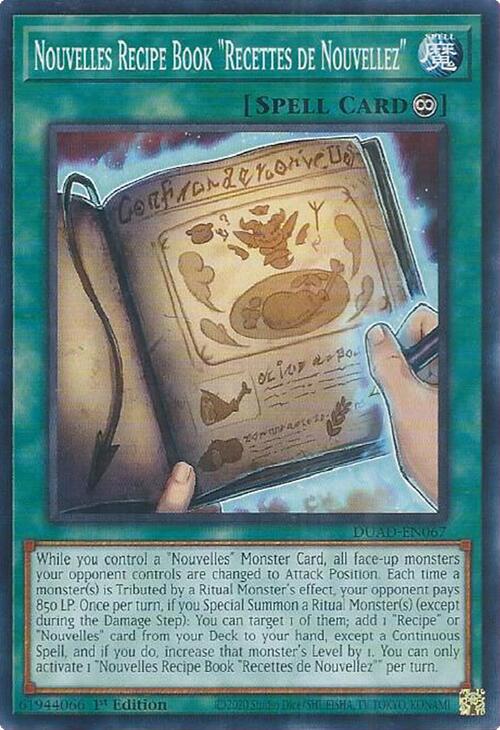 Nouvelles Recipe Book "Recettes de Nouvellez" (DUAD-EN067) [Duelist's Advance]
