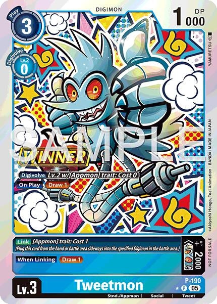 Image for Tweetmon (Store Tournament 2025 Vol.3 Winner Pack) (P-190 P) [Digimon Promotion Cards] - Digimon Card Game