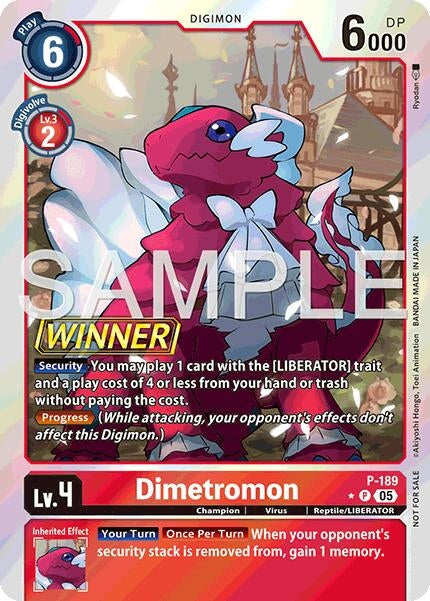 Image for Dimetromon (Store Tournament 2025 Vol.3 Winner Pack) (P-189 P) [Digimon Promotion Cards] - Digimon Card Game