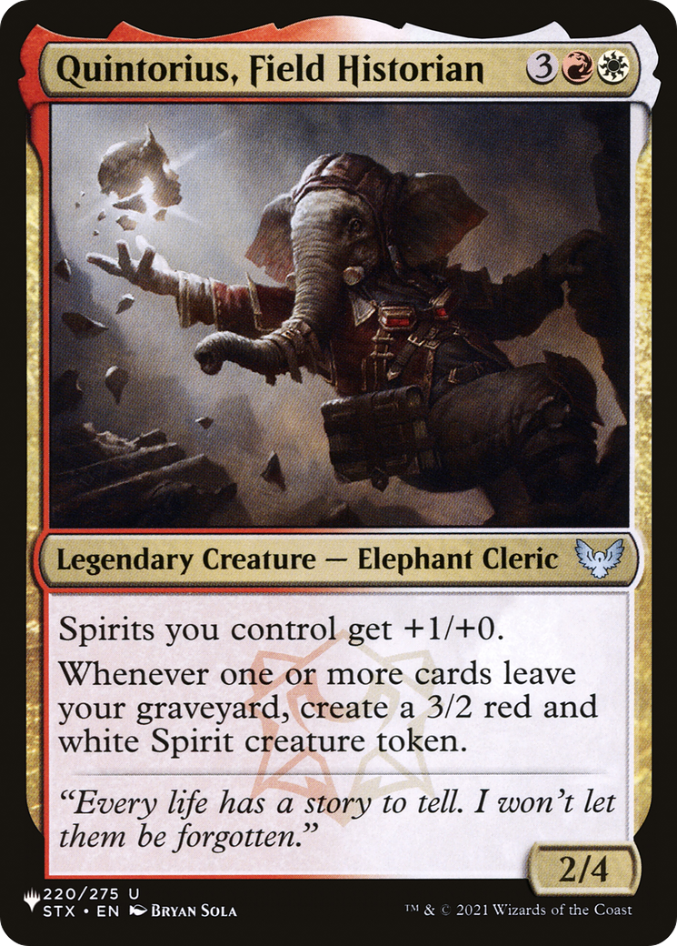 Quintorius, Field Historian (220/275) [The List Reprints]